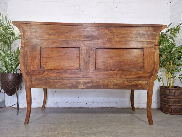 Antique Anglo Indian Colonial Hardwood Hand Carved Settle Bench Hallway Seat