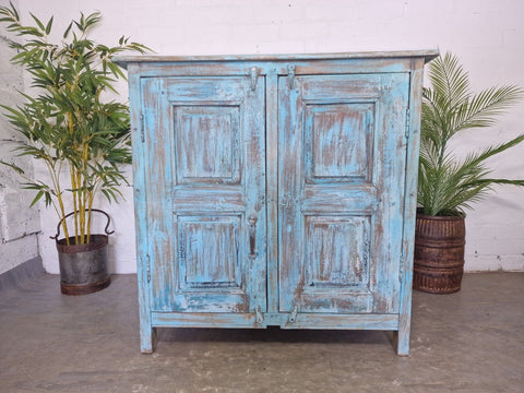 Large Vintage Indian Kitchen Island Sideboard Console Table Drinks Tv Cabinet