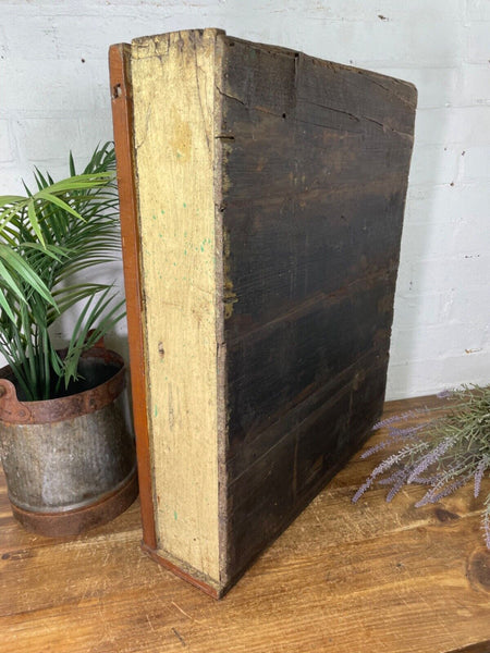 Vintage Rustic Indian Wooden Glazed Shop Display Bathroom Kitchen Wall Cabinet