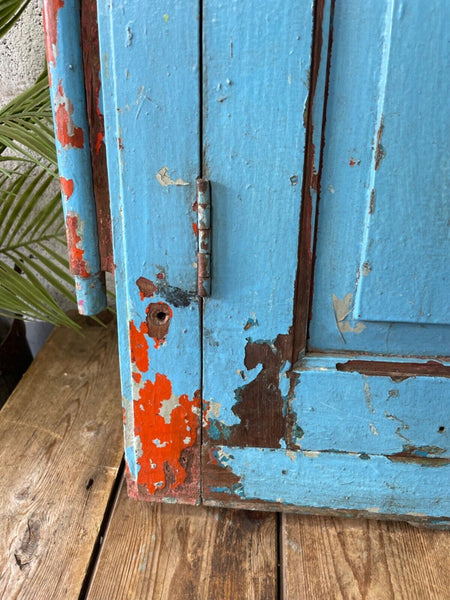 Large Vintage Antique Reclaimed Indian Solid Wooden Window Frame Garden Mirror