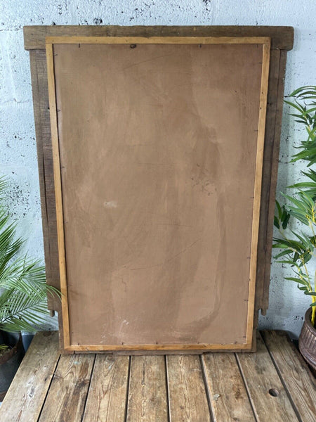 Large Vintage Antique Reclaimed Indian Solid Wooden Window Frame Garden Mirror