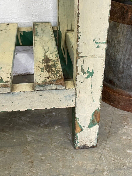 Vintage Reclaimed Indian Solid Wooden Cream Shelves Bookcase Racking Shelving