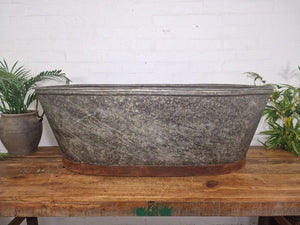 Rustic Reclaimed Large 4ft Galvanised Trough Garden Planter Bath Tub Ice Bucket