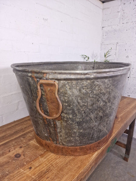 Rustic Reclaimed Large 4ft Galvanised Trough Garden Planter Bath Tub Ice Bucket