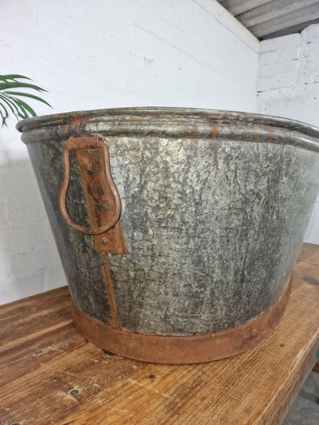 Rustic Reclaimed Large 4ft Galvanised Trough Garden Planter Bath Tub Ice Bucket