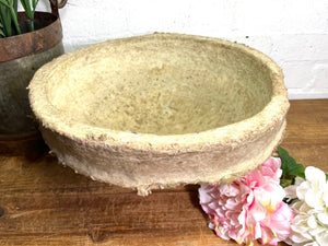 Vintage Wabi Sabi Indian Hand Made Paper Mache Bowl