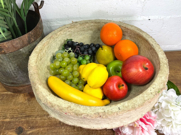 Vintage Wabi Sabi Indian Hand Made Paper Mache Bowl