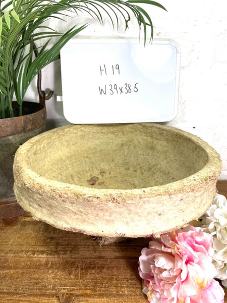 Vintage Wabi Sabi Indian Hand Made Paper Mache Bowl