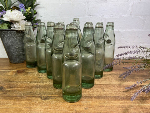 Vintage Glass Soda Codd Bottle Wedding Display Flower Vase