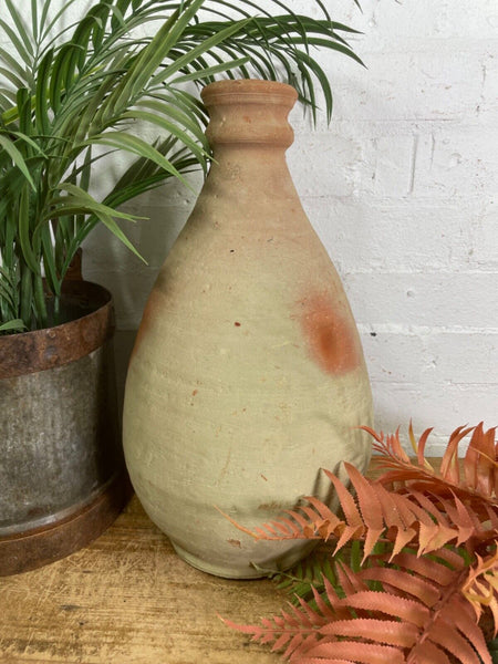 Rustic Mediterranean Terracotta Greek Bottle Amphora Olive Jar Planter Pot Vase