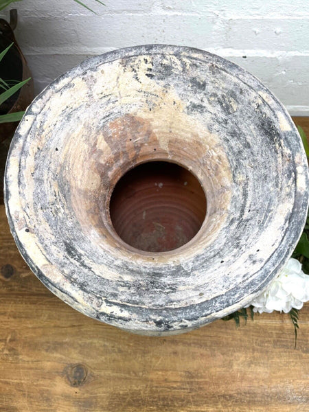 Rustic Hand Made Wabi Sabi Mediterranean Terracotta Pot Vase Urn Dry Flowers