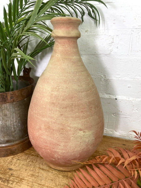 Rustic Mediterranean Terracotta Greek Bottle Amphora Olive Jar Planter Pot Vase