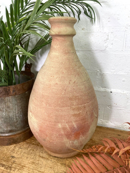 Rustic Mediterranean Terracotta Greek Bottle Amphora Olive Jar Planter Pot Vase