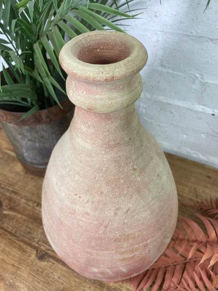 Rustic Mediterranean Terracotta Greek Bottle Amphora Olive Jar Planter Pot Vase