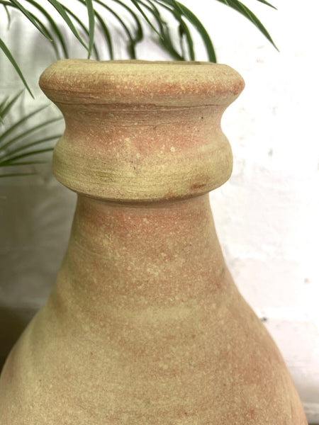 Rustic Mediterranean Terracotta Greek Bottle Amphora Olive Jar Planter Pot Vase