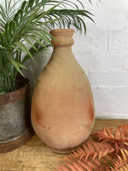 Rustic Mediterranean Terracotta Greek Bottle Amphora Olive Jar Planter Pot Vase