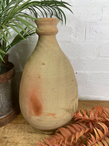 Rustic Mediterranean Terracotta Greek Bottle Amphora Olive Jar Planter Pot Vase