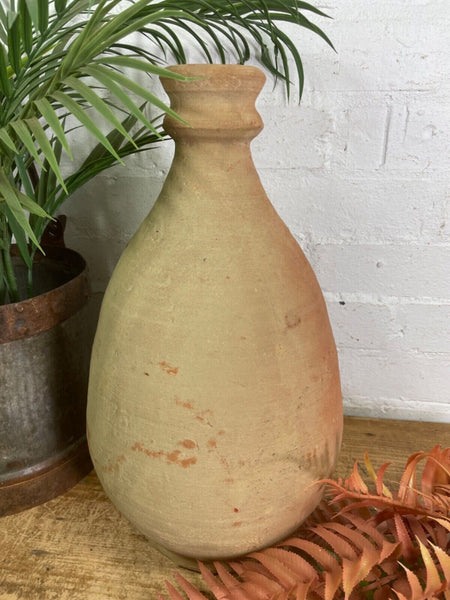 Rustic Mediterranean Terracotta Greek Bottle Amphora Olive Jar Planter Pot Vase