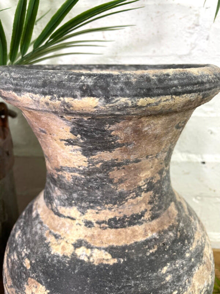 Rustic Hand Made Wabi Sabi Mediterranean Terracotta Pot Vase Urn Dry Flowers