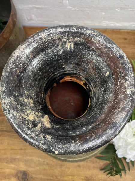 Rustic Hand Made Wabi Sabi Mediterranean Terracotta Pot Vase Urn Dry Flowers