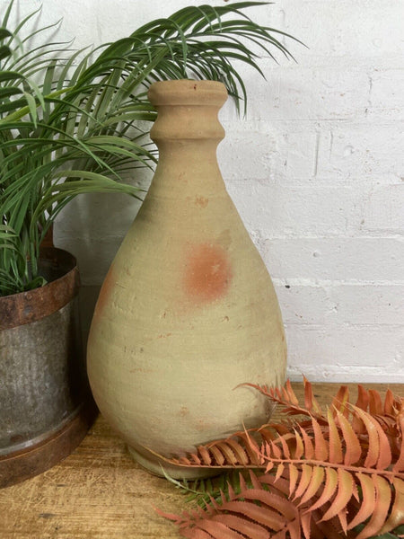 Rustic Mediterranean Terracotta Greek Bottle Amphora Olive Jar Planter Pot Vase