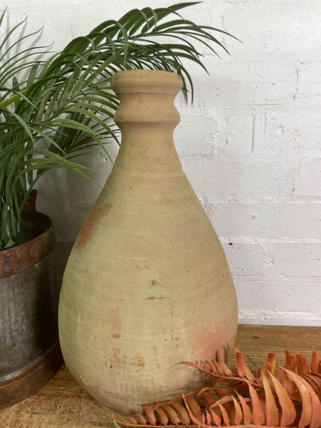 Rustic Mediterranean Terracotta Greek Bottle Amphora Olive Jar Planter Pot Vase