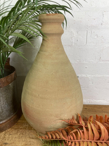 Rustic Mediterranean Terracotta Greek Bottle Amphora Olive Jar Planter Pot Vase