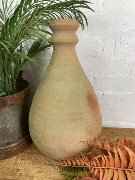 Rustic Mediterranean Terracotta Greek Bottle Amphora Olive Jar Planter Pot Vase