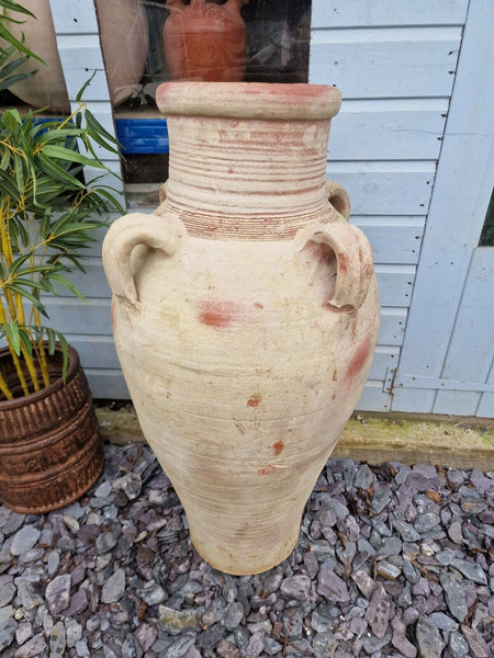 Very Large Rustic Mediterranean Terracotta Pot Roman Urn Garden Planter Amphora