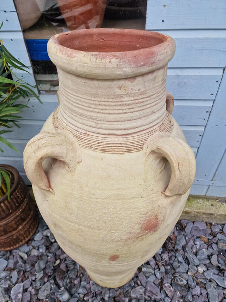 Very Large Rustic Mediterranean Terracotta Pot Roman Urn Garden Planter Amphora