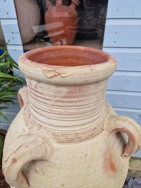 Very Large Rustic Mediterranean Terracotta Pot Roman Urn Garden Planter Amphora