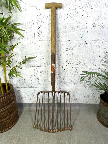 Antique Vintage Potato Spade Fork Farming Agricultural Garden Tool Display Props