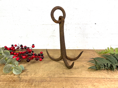 Antique 19th Century Blacksmith Made Wrought Iron Meat Butchers Hooks