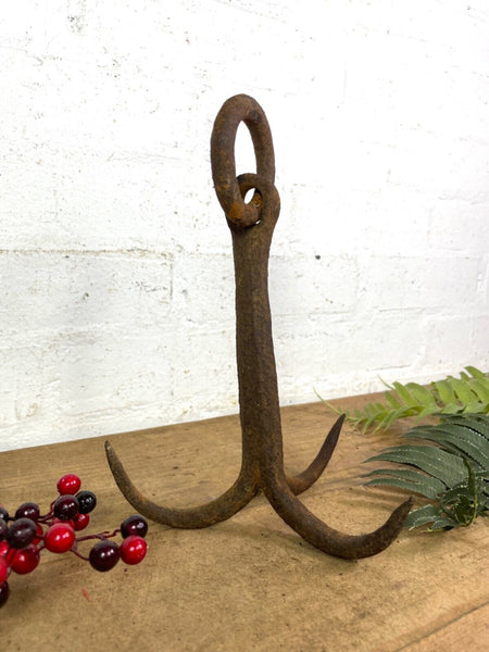 Antique 19th Century Blacksmith Made Wrought Iron Meat Butchers Hooks