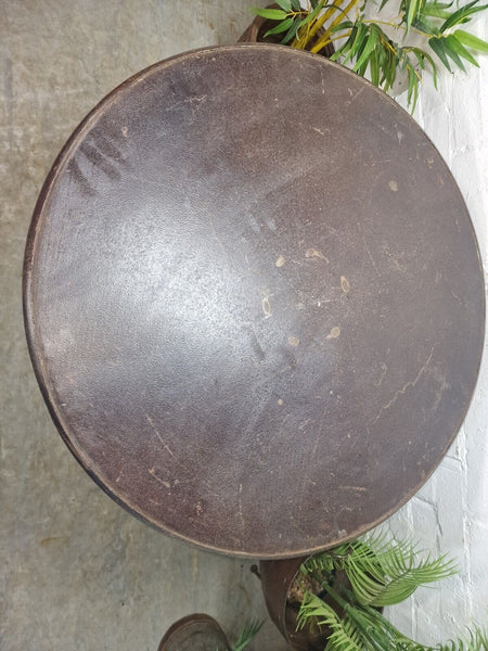 Vintage Heavy Duty Cast Iron Metal Round Cafe Bistro Bar Patio Garden Table