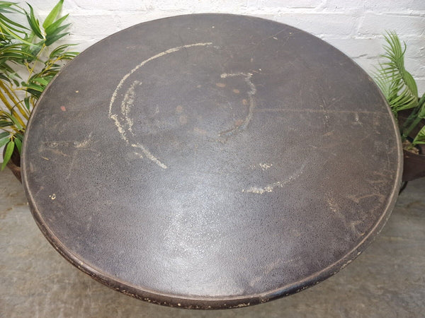 Vintage Heavy Duty Cast Iron Metal Round Cafe Bistro Bar Patio Garden Table