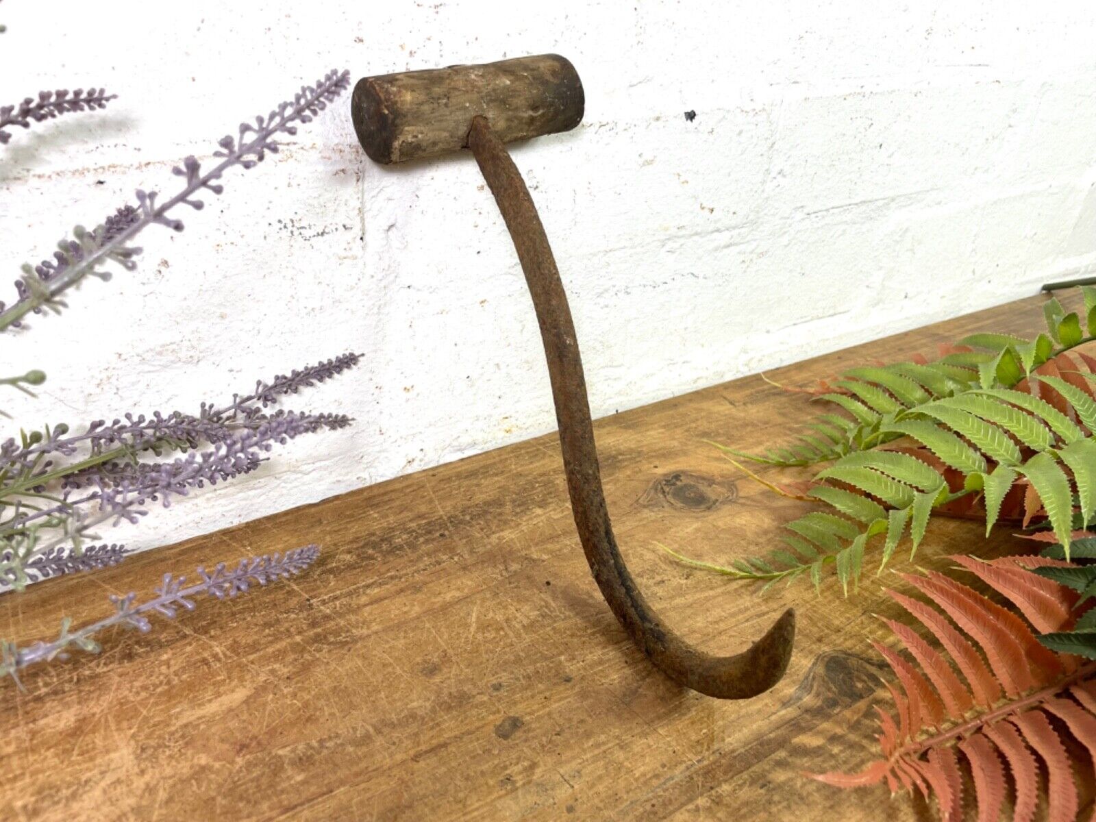 Antique 19th Century Blacksmith Made Wrought Iron Meat Butchers Hook