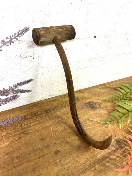 Antique 19th Century Blacksmith Made Wrought Iron Meat Butchers Hook