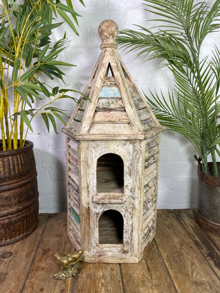 Reclaimed Recycled Rustic Wooden Painted Birdhouse Bird box Garden Decor