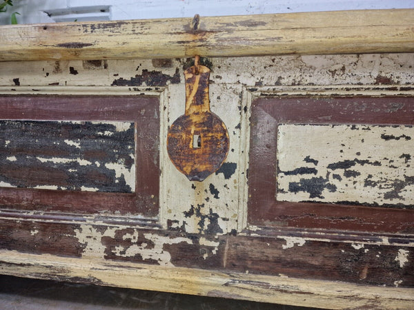 Vintage Reclaimed Indian Wooden Trunk Blanket Box Chest Ottoman Coffee Table