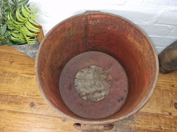 Vintage Rustic Reclaimed Galvanised Zinc Metal Garden Planter Tub Bucket Trough