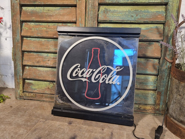 Vintage Coca Cola Light Up Advertising Sign Box  Bar Mancave