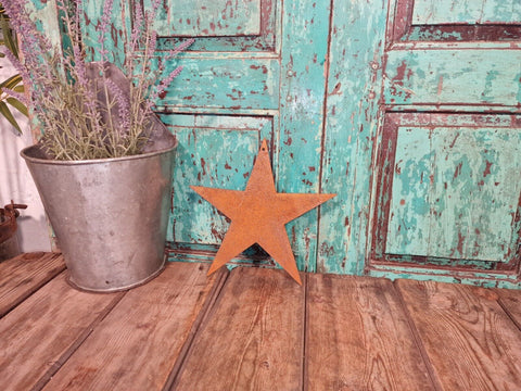 Rustic Reclaimed Vintage Rusty Metal Star Home Garden Wall Decor