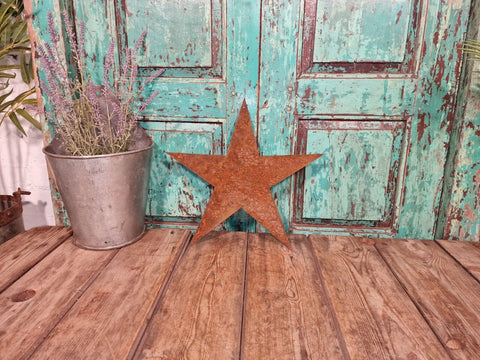 Rustic Reclaimed Vintage Rusty Metal Star Home Garden Wall Decor