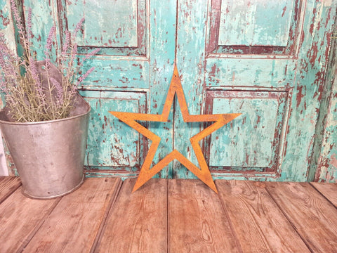 Rustic Reclaimed Vintage Rusty Metal Star Home Garden Wall Decor