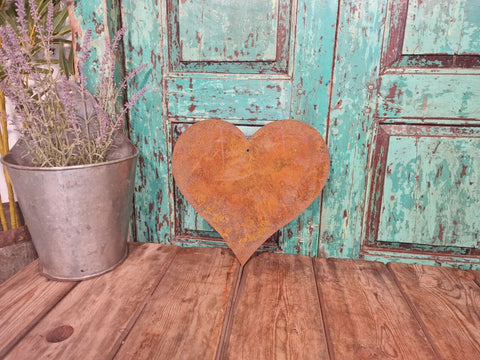 Rustic Reclaimed Vintage Rusty Metal Heart Home Garden Wall Decor