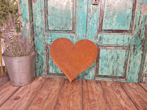 Rustic Reclaimed Vintage Rusty Metal Heart Home Garden Wall Decor