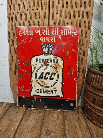 Vintage Portland Cement Enamel Advertising Sign