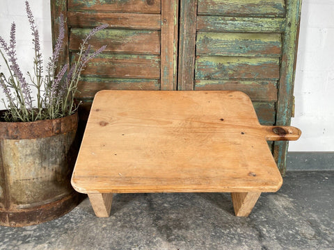 Vintage Rustic Turkish Raised Wooden Bakers Bakery Serving Board Platter