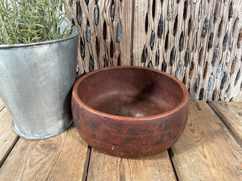 Vintage Rustic Hand Made Indian Clay Stone Bowl Dish